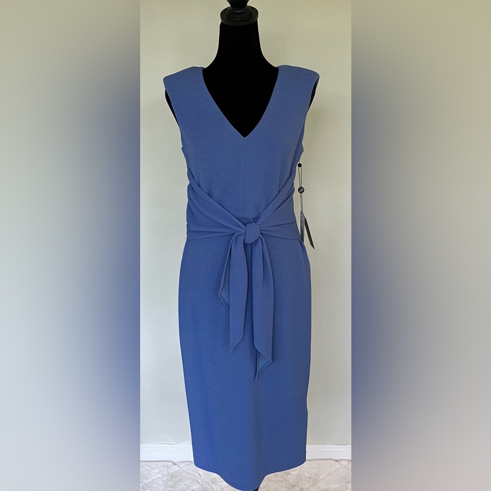 ADRIANNA PAPELL Rio Knit Tie Sheath Dress Lavender Size 4 NWT